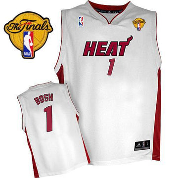 Finals Patch Miami Heat white jersey
