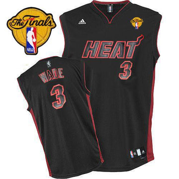 Finals Patch Miami Heat black jersey