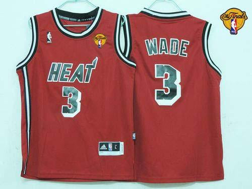 Finals Patch Miami Heat red jersey