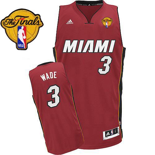 Finals Patch Miami Heat red jersey