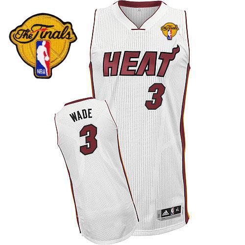 Finals Patch Miami Heat white jersey