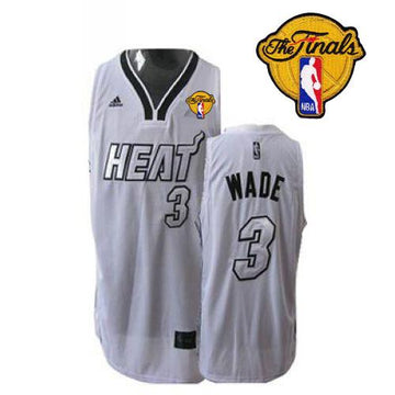 Finals Patch Miami Heat silver jersey
