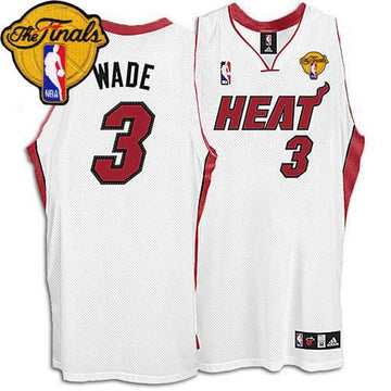 Finals Patch Miami Heat white jersey