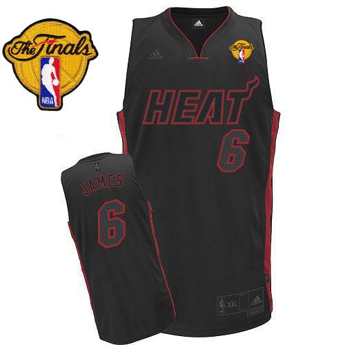 Finals Patch Miami Heat black jersey