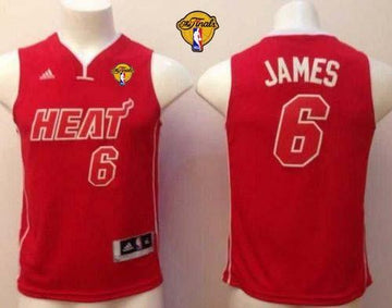 Finals Patch Miami Heat red jersey
