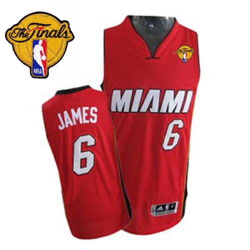 Finals Patch Miami Heat red jersey