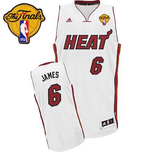 Finals Patch Miami Heat white jersey