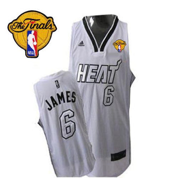 Finals Patch Miami Heat silver jersey
