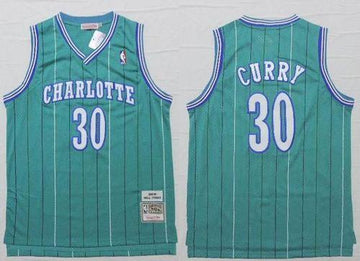 Dell Curry Charlotte Hornets blue Throwback jersey