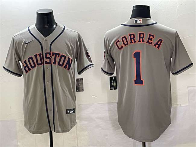 Carlos Correa Houston Astros gray jersey