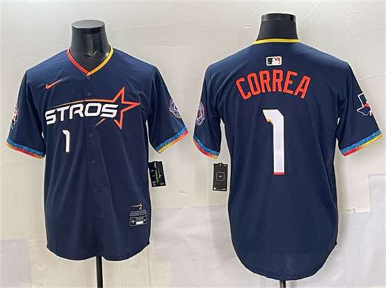 Carlos Correa Houston Astros navy City Connect jersey