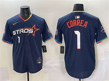 Carlos Correa Houston Astros navy City Connect jersey