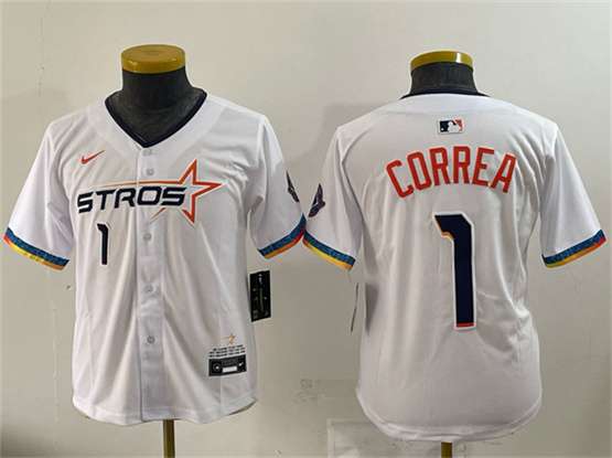 Carlos Correa Houston Astros white City Connect jersey