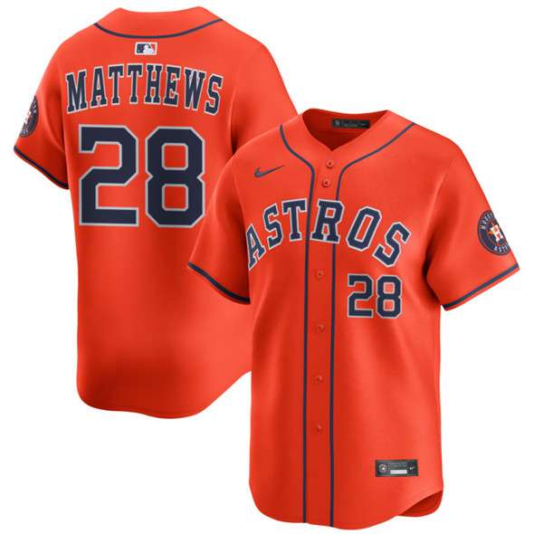 Brice Matthews Houston Astros orange Alternate jersey