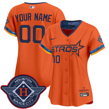 Custom Houston Astros orange City Connect jersey