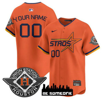 Custom Houston Astros orange City Connect jersey