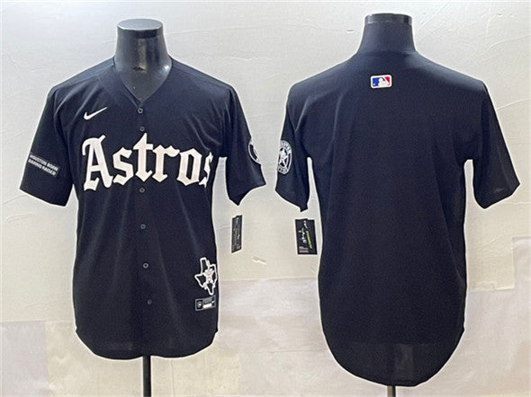 Custom Houston Astros black jersey
