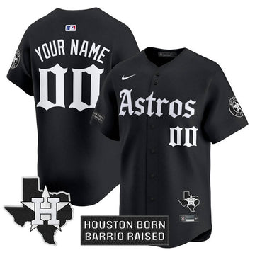Custom Houston Astros black jersey