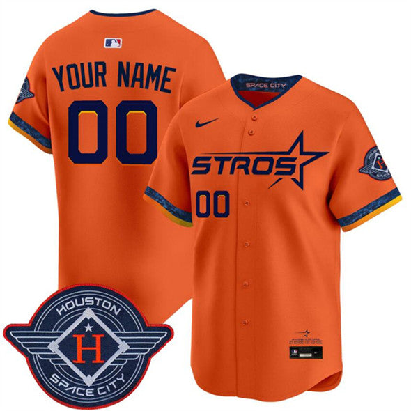 Custom Houston Astros orange City Connect jersey
