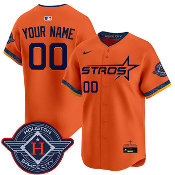 Custom Houston Astros orange City Connect jersey