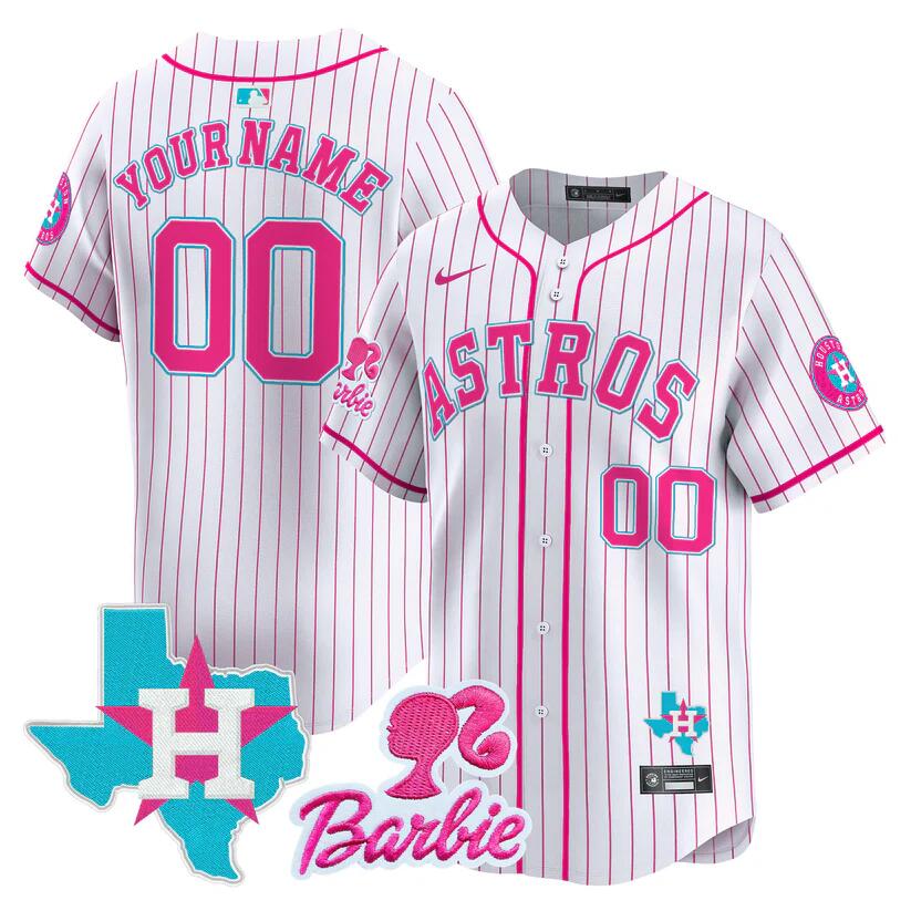 Custom Houston Astros pink jersey