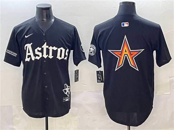 Team Big Logo Houston Astros black jersey