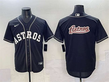 Team Big Logo Houston Astros black Lights Out jersey