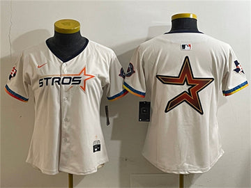 Team Big Logo Houston Astros cream City Connect jersey
