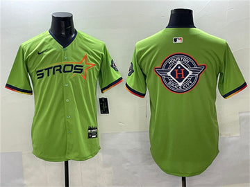 Team Big Logo Houston Astros green City Connect jersey