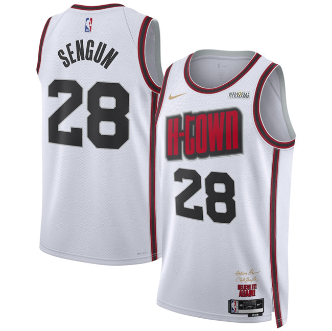 Alperen Aengun Houston Rockets white City Edition jersey