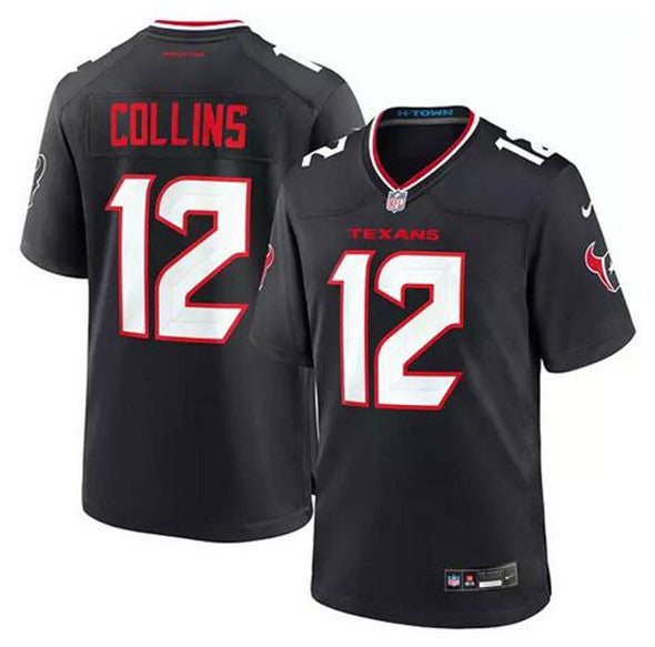 Nico Collins Houston Texans navy Game jersey