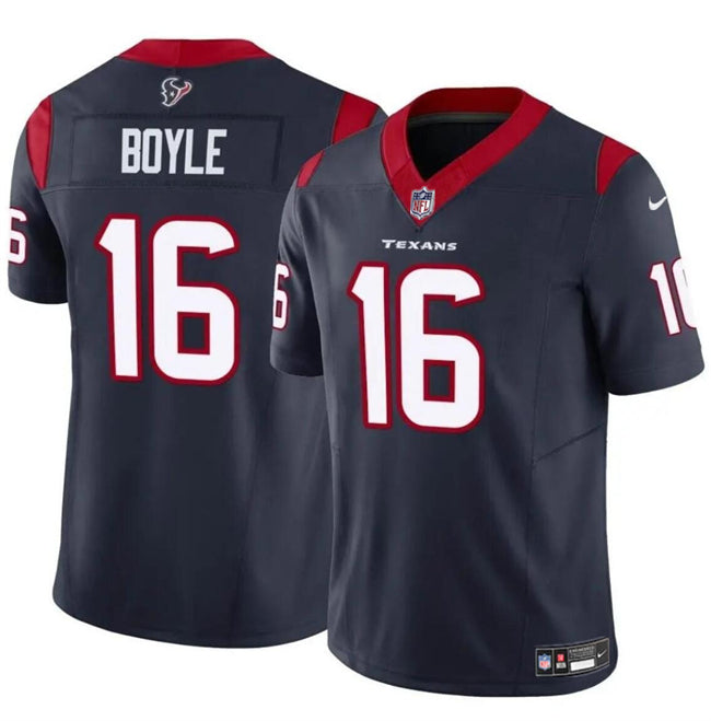 Tim Boyle Houston Texans navy jersey