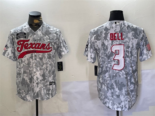 Tank Dell Houston Texans camo Salute To Service jersey