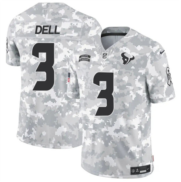 Tank Dell Arctic Houston Texans camo Salute To Service jersey