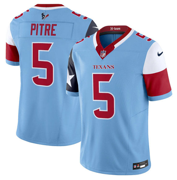 Jalen Pitre Houston Texans blue jersey