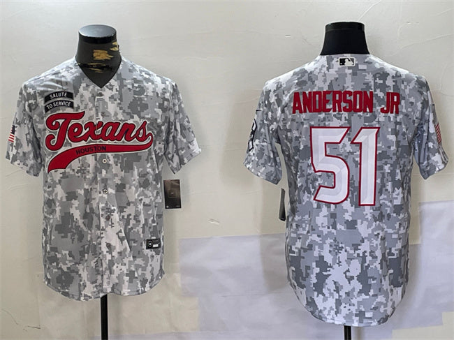 Will Anderson Jr Houston Texans camo Salute To Service jersey