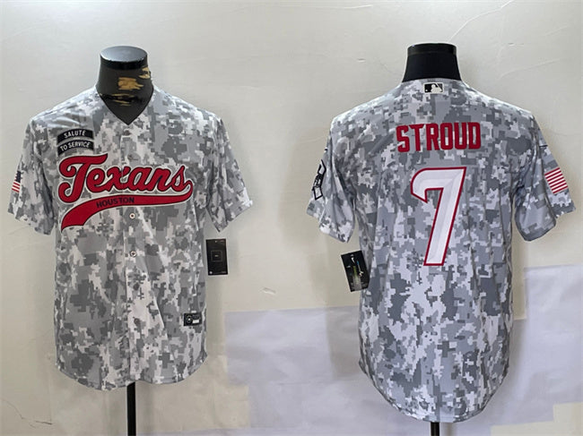 CJ Stroud Houston Texans camo Salute To Service jersey