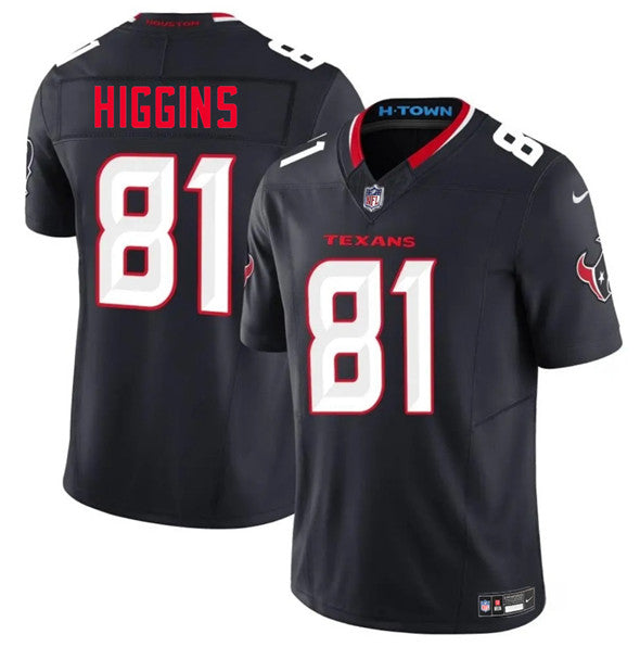 Jayden Higgins Houston Texans navy jersey