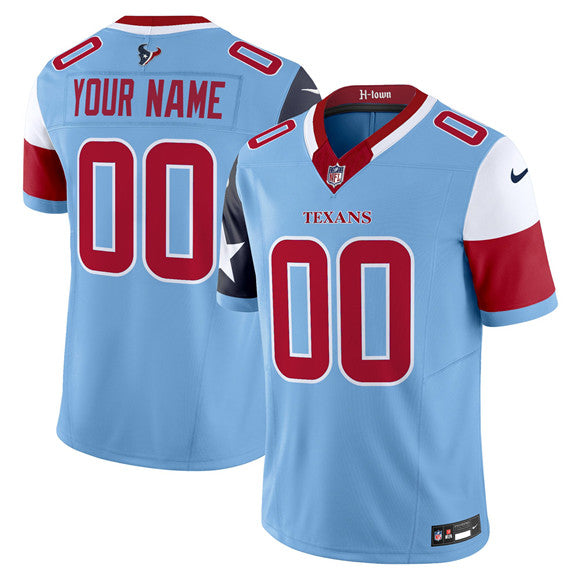 Custom Houston Texans blue FUSE jersey