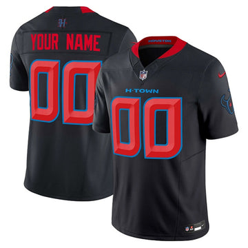 Custom Houston Texans black Alternate jersey