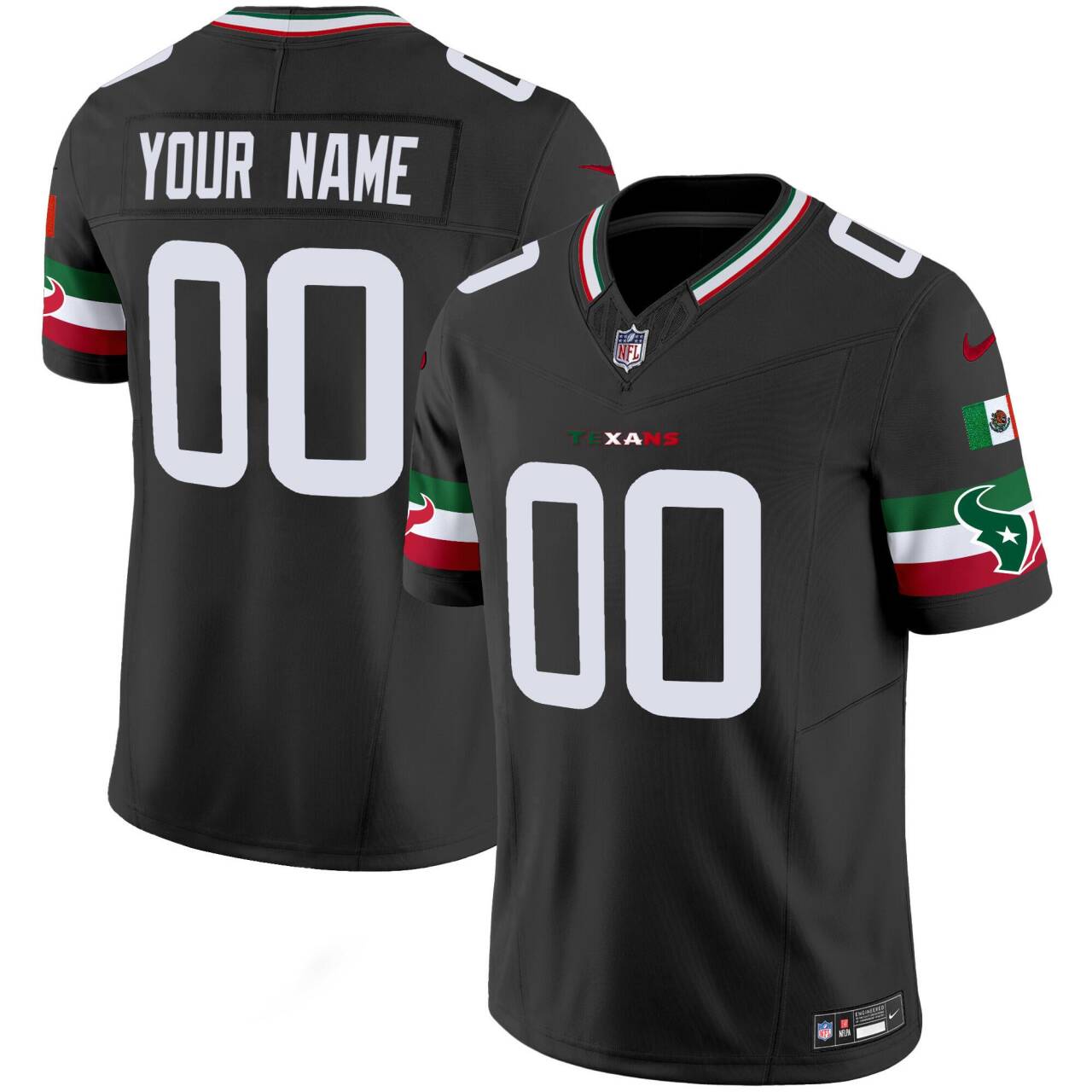 Custom Houston Texans black jersey
