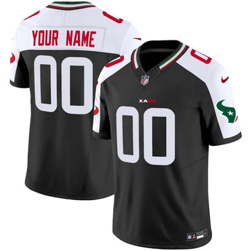 Custom Houston Texans black-white jersey