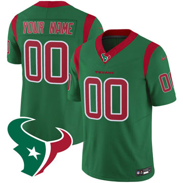 Custom Houston Texans green jersey