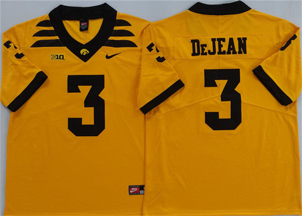 Cooper DeJean Iowa Hawkeyes yellow jersey