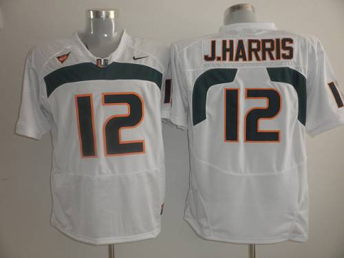Jacory Harris Miami Hurricanes white jersey