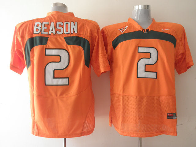 Jon Beason Miami Hurricanes orange jersey