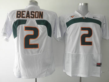 Jon Beason Miami Hurricanes white jersey