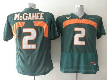 Willis McGahee Miami Hurricanes green jersey