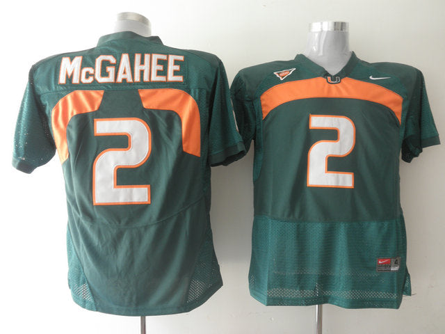 Willis McGahee Miami Hurricanes green jersey