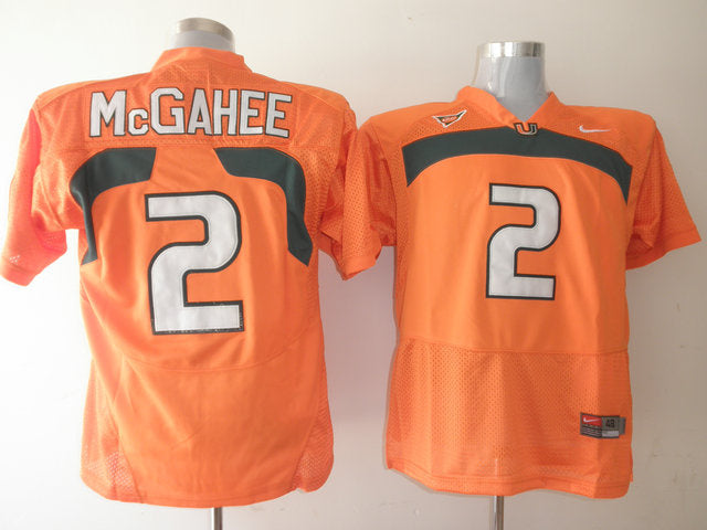 Willis McGahee Miami Hurricanes orange jersey